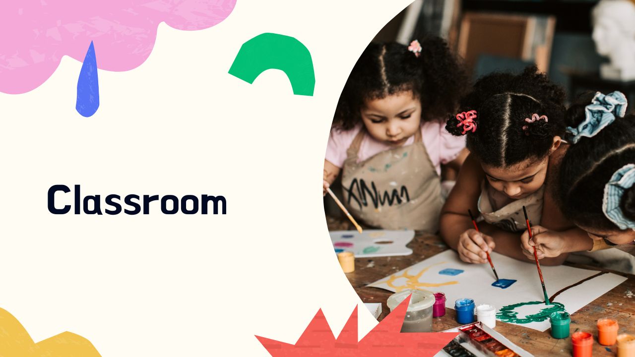 A bright and colorful classroom at Kidzee Kharadi, ready for learning.